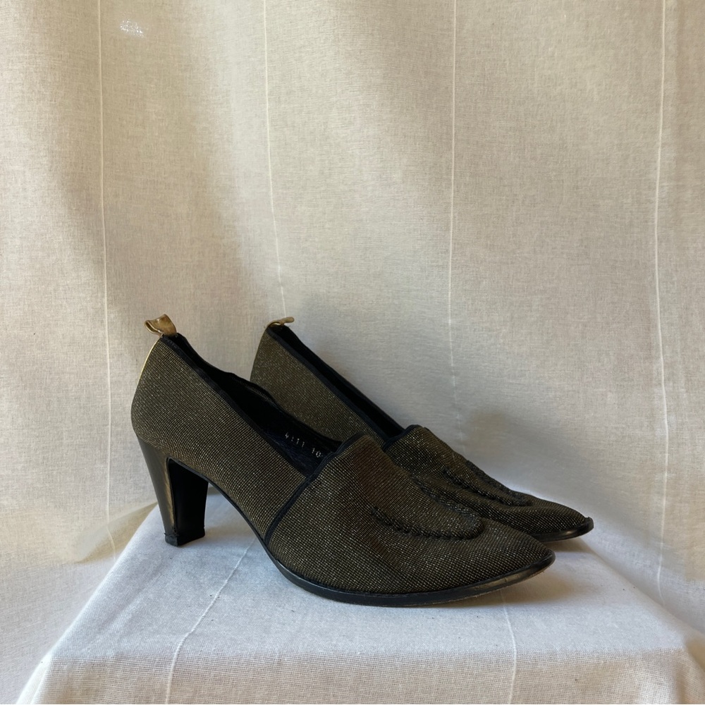 Donald J. Pliner Black Gold Heels